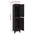 Miniatyrbillede 9 af 10: The Living Store skab 38x45x180 cm stål sort -  Opbevaringsskabe