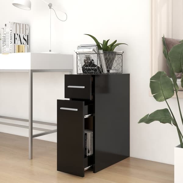 The Living Store Apoteksskåp svart 20x45,5x60 cm konstruerat trä - Förvaringsskåp & garderober