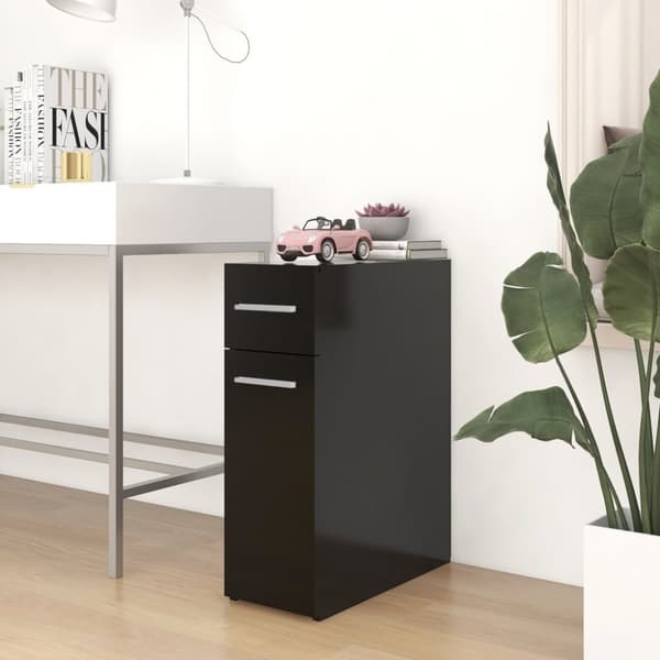 The Living Store Apoteksskåp svart 20x45,5x60 cm konstruerat trä - Förvaringsskåp & garderober