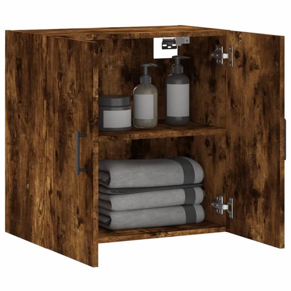 The Living Store Seinäkaappi savutammi 60x31x60 cm tekninen puu - Säilytys- & lukkokaapit