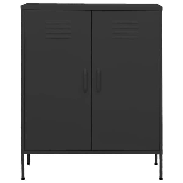 The Living Store opbevaringsskab 80x35x101,5 cm stål antracitgrå - Opbevaringsskabe