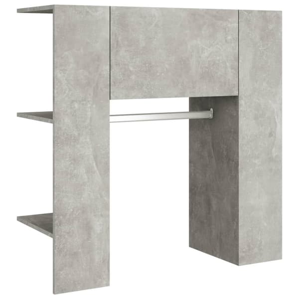 The Living Store entrémøbel 97,5x37x99 cm konstrueret træ betongrå - Opbevaringsskabe