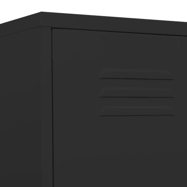 The Living Store skab 35x46x180 cm stål sort - Opbevaringsskabe