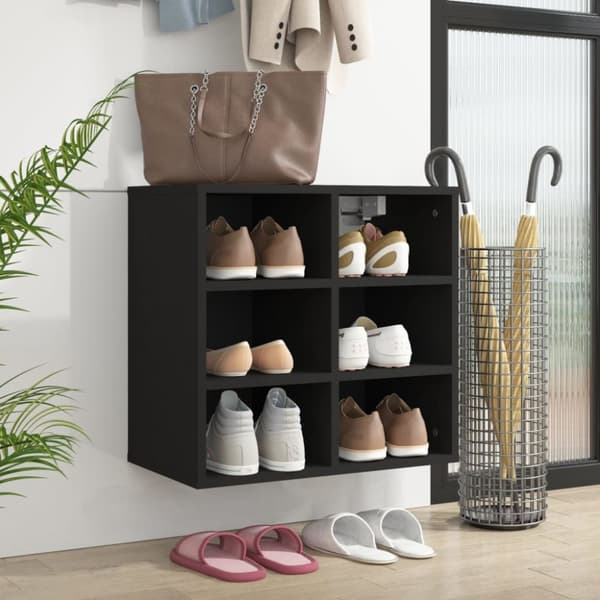 The Living Store skoreol 52,5x30x50 cm sort -  Opbevaringsskabe