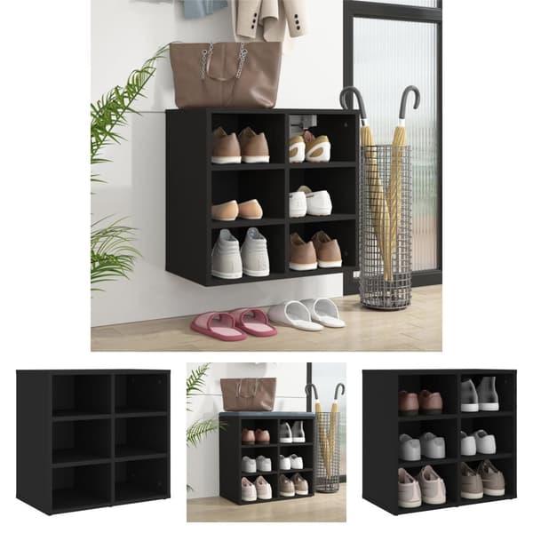 The Living Store skoreol 52,5x30x50 cm sort -  Opbevaringsskabe