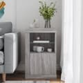 Pikkukuva 5 / 11: The Living Store Sivukaappi LED-valoilla harmaa Sonoma tekninen puu -  Säilytys- & lukkokaapit