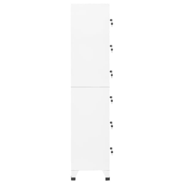 The Living Store skab 38x40x180 cm stål hvid - Opbevaringsskabe