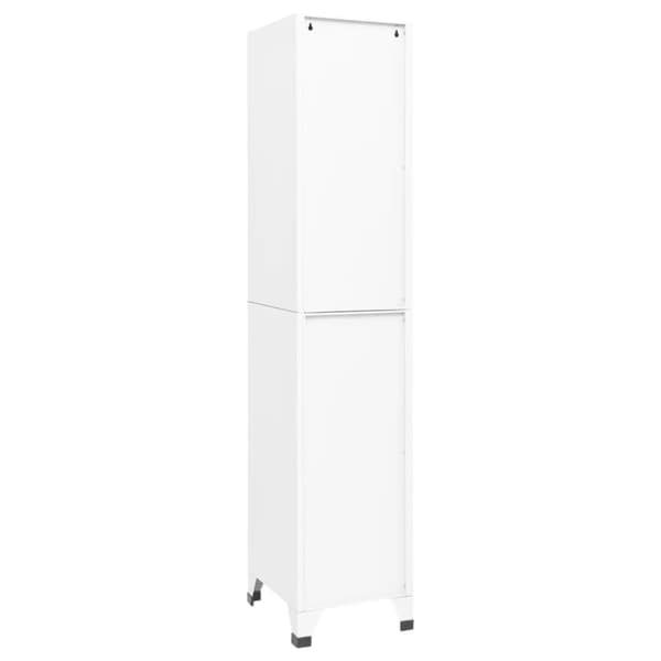 The Living Store skab 38x40x180 cm stål hvid -  Opbevaringsskabe