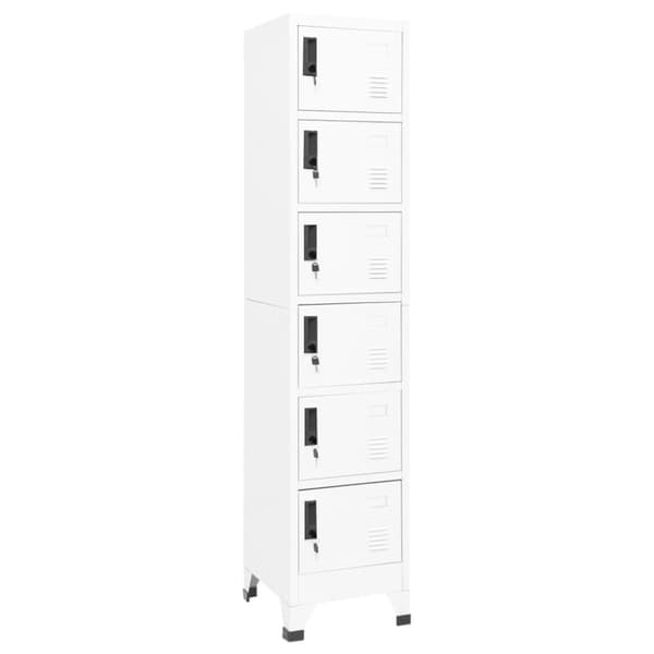 The Living Store skab 38x40x180 cm stål hvid - Opbevaringsskabe