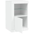 Miniatyrbild 8 av 11: The Living Store Sängbord med LED-lampor 2 st vit konstruerat trä -  Förvaringsskåp & garderober