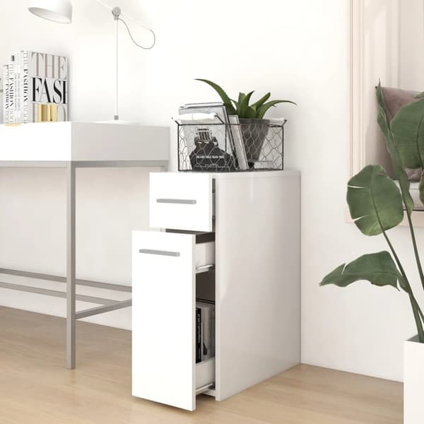 Opbevaringsskabe - Living apotekerskab 20x45,5x60 cm konstrueret træ hvid