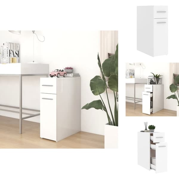 Opbevaringsskabe - Living apotekerskab 20x45,5x60 cm konstrueret træ hvid