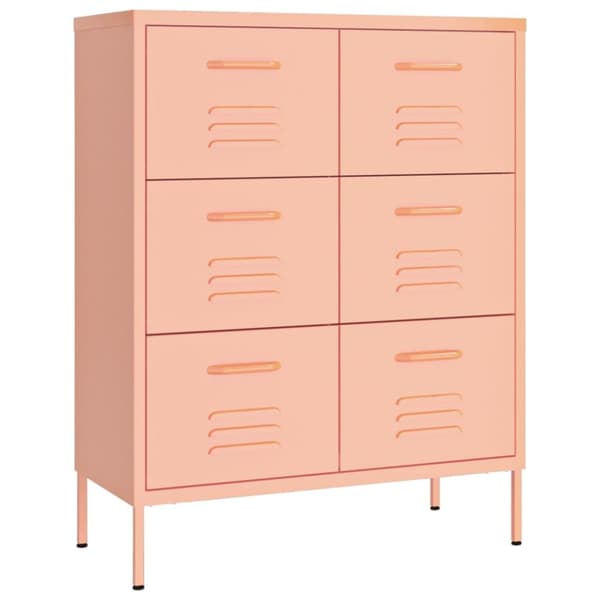 Säilytys- & lukkokaapit - Living Lipasto pinkki 80x35x101,5 cm teräs