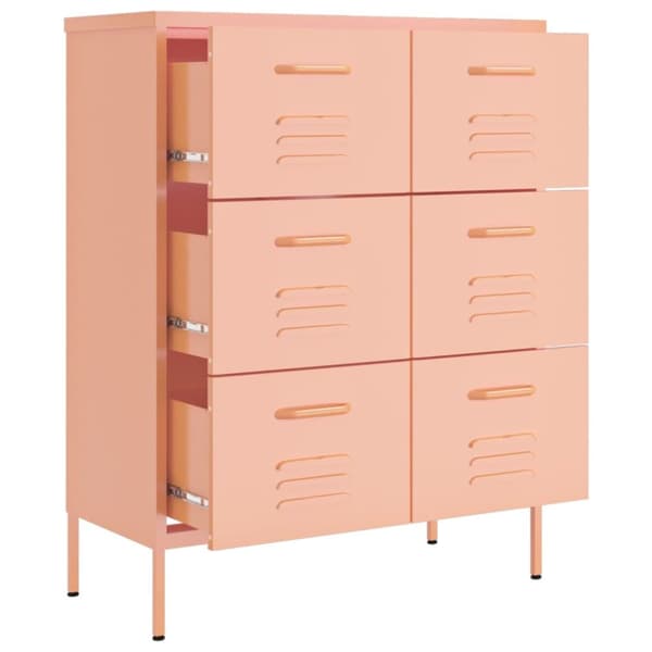 Säilytys- & lukkokaapit - Living Lipasto pinkki 80x35x101,5 cm teräs