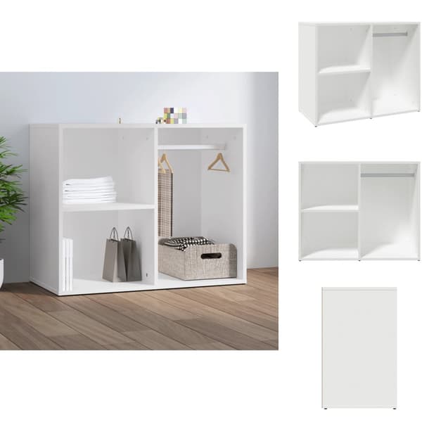 Opbevaringsskabe - Living skab 80x40x65 cm konstrueret træ hvid