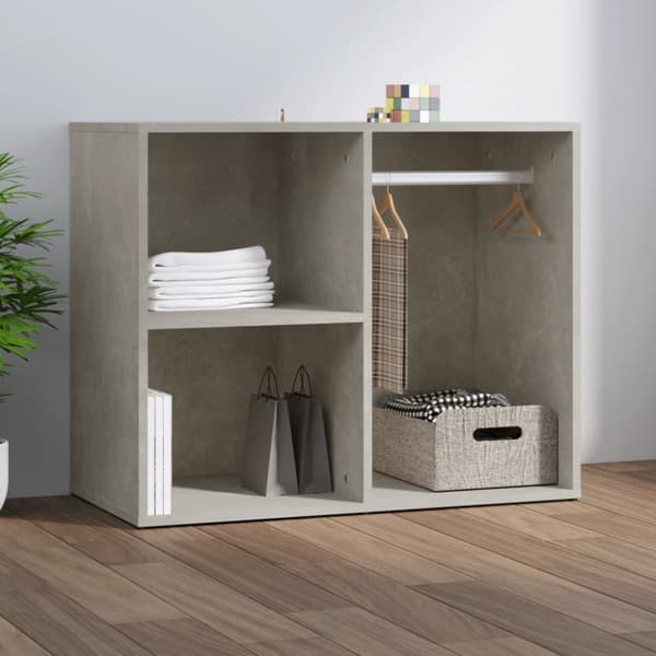 Opbevaringsskabe - Living skab 80x40x65 cm konstrueret træ betongrå