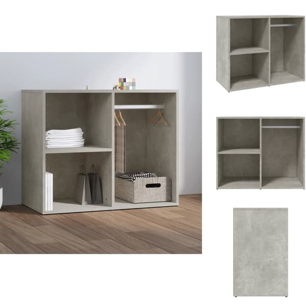 Opbevaringsskabe - Living skab 80x40x65 cm konstrueret træ betongrå