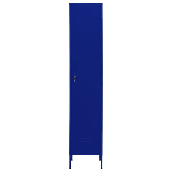 Förvaringsskåp & garderober - Living Förvaringsskåp marinblå 35x46x180 cm stål