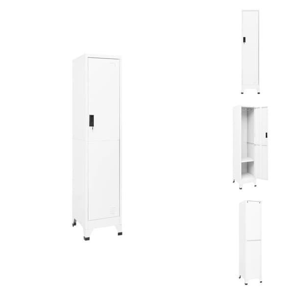 Opbevaringsskabe - Living skab 38x45x180 cm stål hvid
