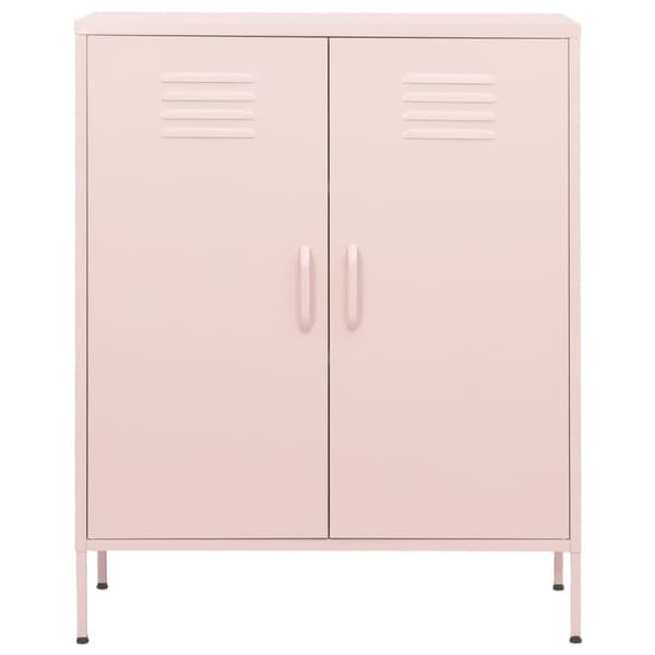 Förvaringsskåp & garderober - Living Förvaringsskåp rosa 80x35x101,5 cm stål