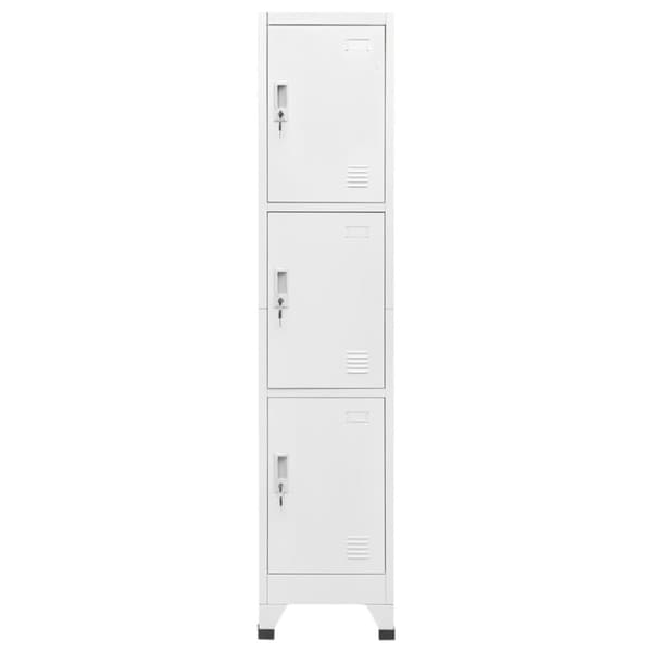 Opbevaringsskabe - Living lockerskab med tre rum 38x45x180 cm