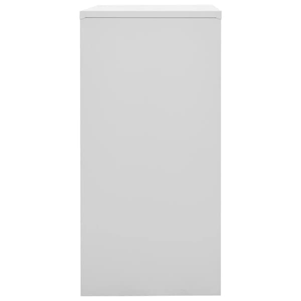 Opbevaringsskabe - Living skabe 2 stk. 90x45x92,5 cm stål lysegrå og rød