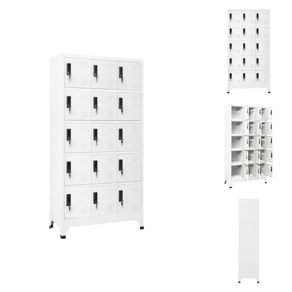 Opbevaringsskabe - Living skab 90x40x180 cm stål hvid