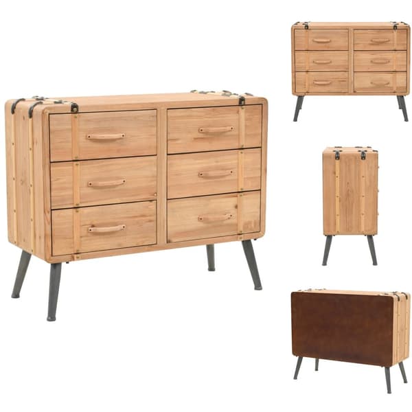 Opbevaringsskabe - Living kommode 91x35x73 cm massivt grantræ
