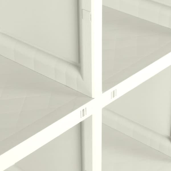 Opbevaringsskabe - Living plastikskab 79x43x125 cm trædesign vaniljehvid
