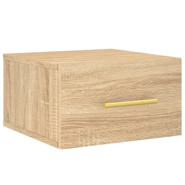 Opbevaringsskabe - Living væghængt sengebord 35x35x20 cm sonoma-eg