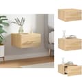 Miniatyrbillede 1 af 11: Opbevaringsskabe - Living væghængt sengebord 35x35x20 cm sonoma-eg