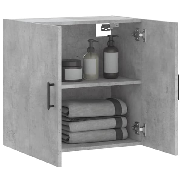 Opbevaringsskabe - Living vægskab 60x31x60 cm konstrueret træ betongrå