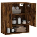 Miniatyrbillede 5 af 11: Opbevaringsskabe - Living vægskab 60x31x70 cm konstrueret træ røget egetræsfarve