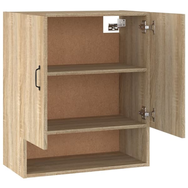 Opbevaringsskabe - Living vægskab 60x31x70 cm konstrueret træ sonoma-eg