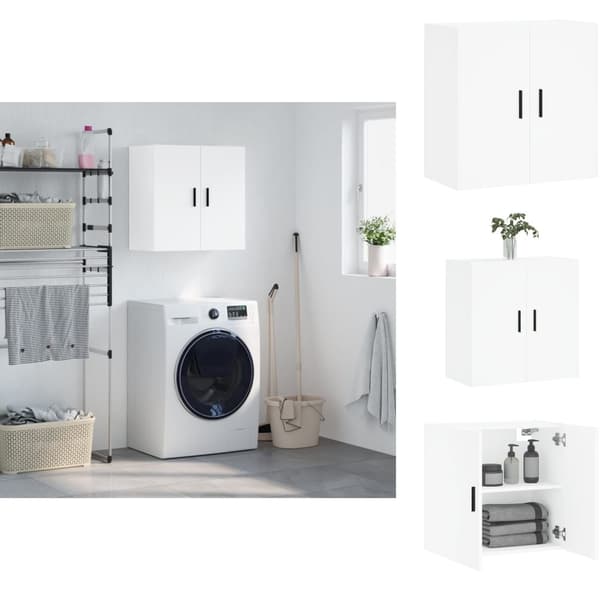 Förvaringsskåp & garderober - Living Väggskåp vit 60x31x60 cm konstruerat trä