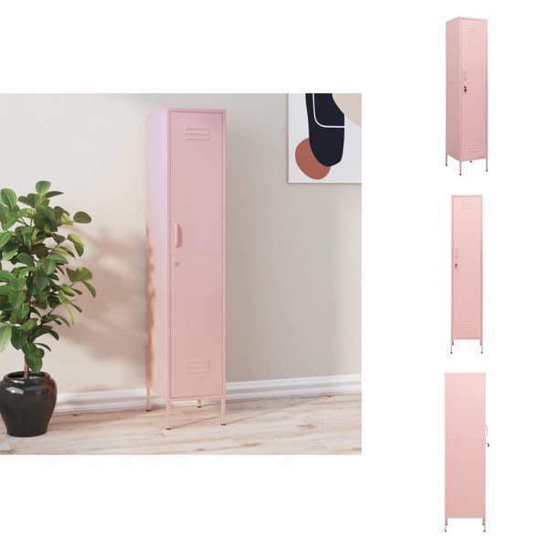 Opbevaringsskabe - Living skab 35x46x180 cm stål pink