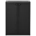 Miniatyrbillede 3 af 10: Opbevaringsskabe - Living opbevaringsskab til haven 65x45x88 cm PP-rattan sort