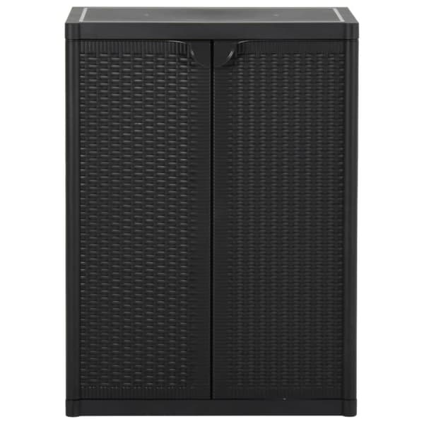 Opbevaringsskabe - Living opbevaringsskab til haven 65x45x88 cm PP-rattan sort
