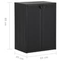 Miniatyrbillede 9 af 10: Opbevaringsskabe - Living opbevaringsskab til haven 65x45x88 cm PP-rattan sort