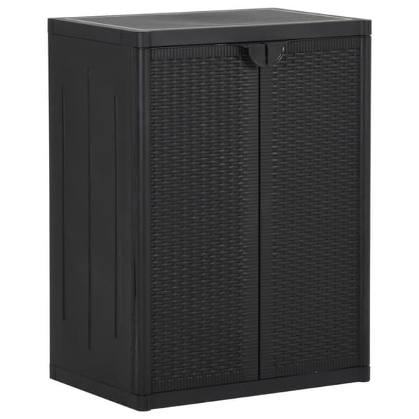 Opbevaringsskabe - Living opbevaringsskab til haven 65x45x88 cm PP-rattan sort