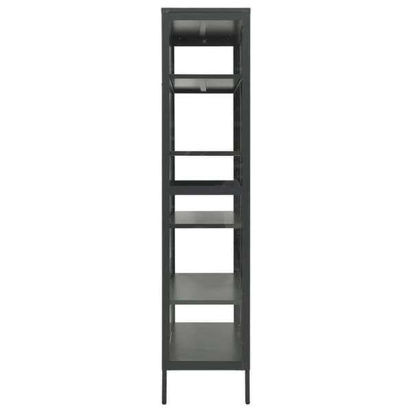 Opbevaringsskabe - Living udstillingsskab 90x40x180 cm stål og hærdet glas antracitgrå
