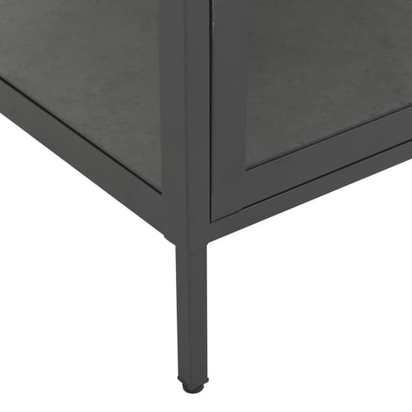 Opbevaringsskabe - Living udstillingsskab 90x40x180 cm stål og hærdet glas antracitgrå