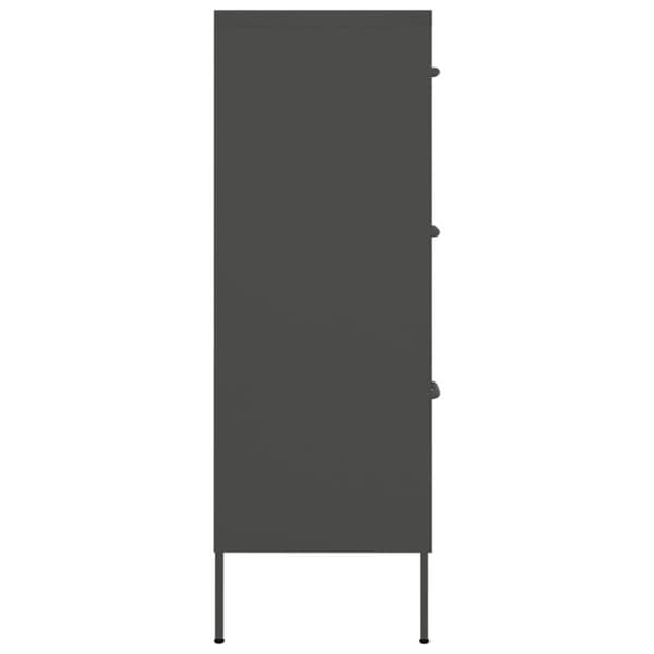 Opbevaringsskabe - Living kommode 80x35x101,5 cm stål antracitgrå