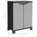 Miniatyrbillede 9 af 10: Opbevaringsskabe - Living opbevaringsskab 68x39x92 cm rattandesign plastik