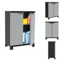 Miniatyrbillede 1 af 10: Opbevaringsskabe - Living opbevaringsskab 68x39x92 cm rattandesign plastik