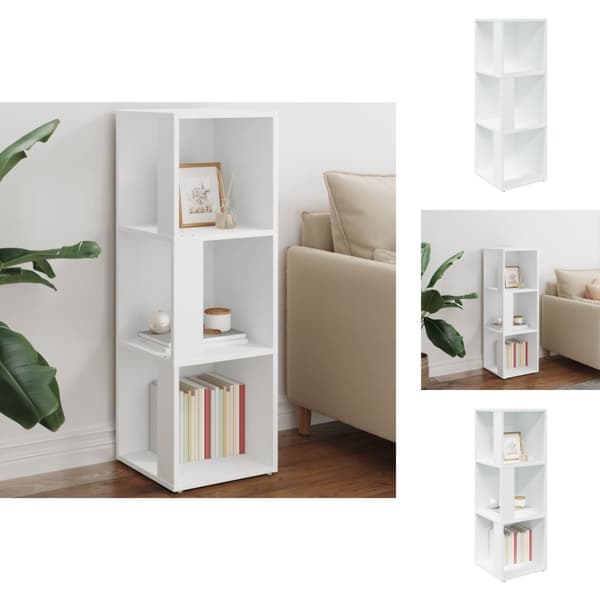 Förvaringsskåp & garderober - Living Hörnhylla vit 33x33x100 cm konstruerat trä