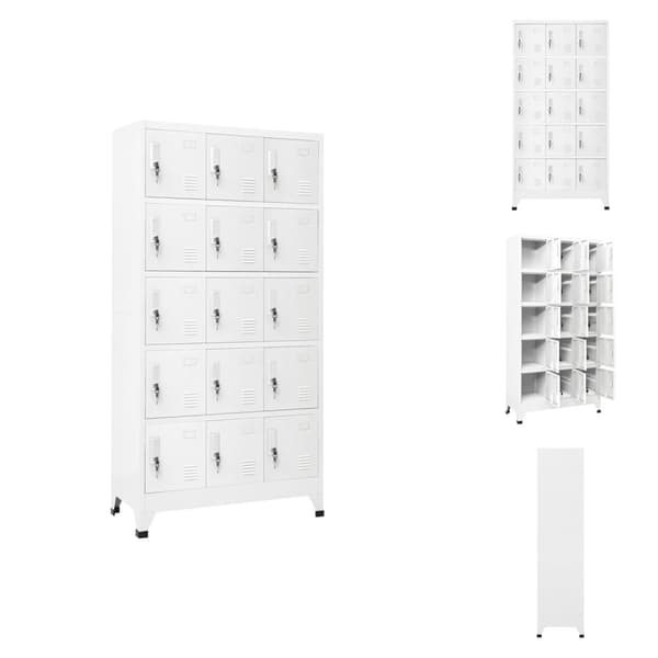 Förvaringsskåp & garderober - Living Förvaringsskåp ljusgrå 90x40x180 cm stål