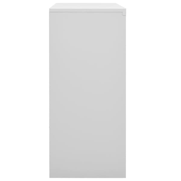 Opbevaringsskabe - Living kontorskab med skydedøre 90x40x90 cm stål lysegrå