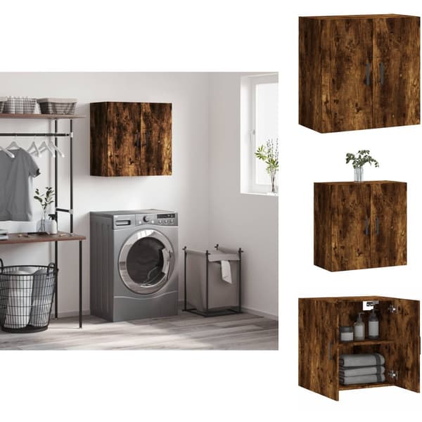 Förvaringsskåp & garderober - Living Väggskåp rökfärgad ek 60x31x60 cm konstruerat trä