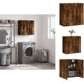 Miniatyrbild 1 av 11: Förvaringsskåp & garderober - Living Väggskåp rökfärgad ek 60x31x60 cm konstruerat trä